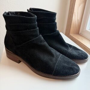 Cole Haan Black Suede Ankle Boots Size 9.5